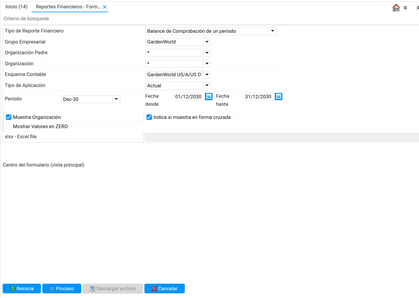 Formulario principal